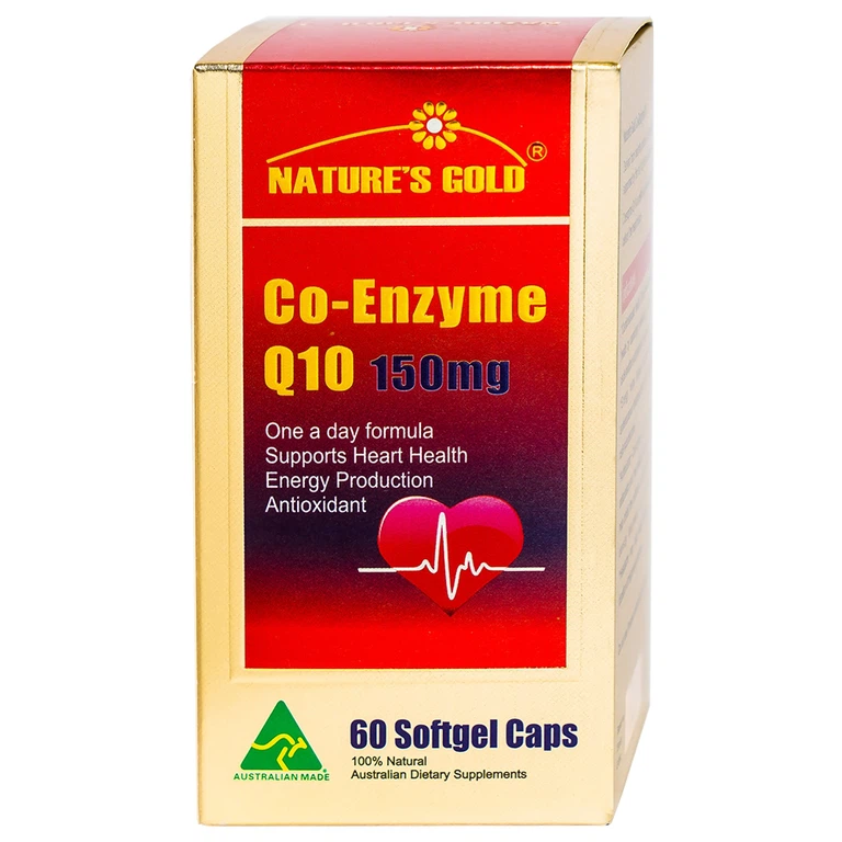 Viên uống Co-Enzyme Q10 150mg Nature's Gold tăng cường năng lượng cho tim (60 viên)