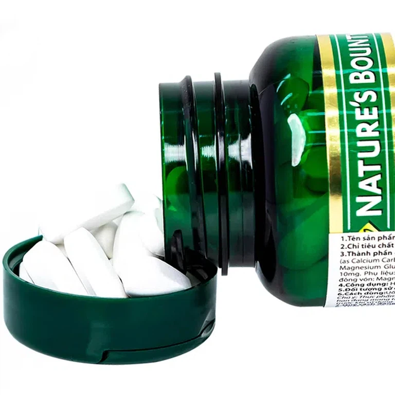 Viên uống Calcium Magnesium Zinc Nature's Bounty hỗ trợ duy trì sức khoẻ hệ xương (100 viên)