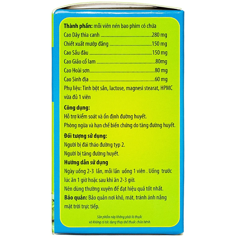 Viên uống T.Đ Kingphar dùng cho người bị tiểu đường (40 viên)