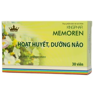 Viên uống Memoren Kingphar giúp tăng cường tuần hoàn não, giảm đau đầu (3 vỉ x 10 viên)