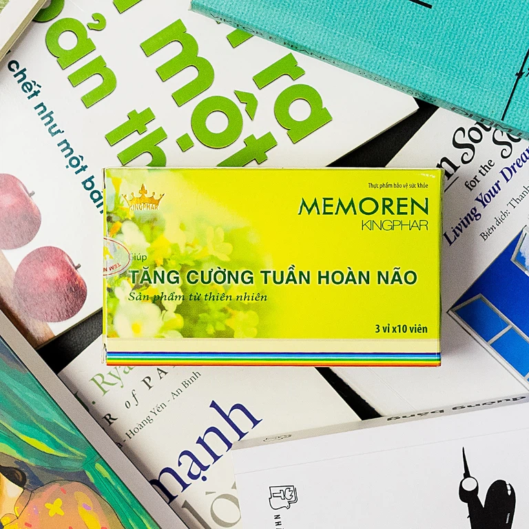Viên uống Memoren Kingphar giúp tăng cường tuần hoàn não, giảm đau đầu (3 vỉ x 10 viên)