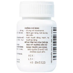 Thuốc Vitamin PP 50mg Pharmedic phòng ngừa và điều trị bệnh pellagra (60 viên)