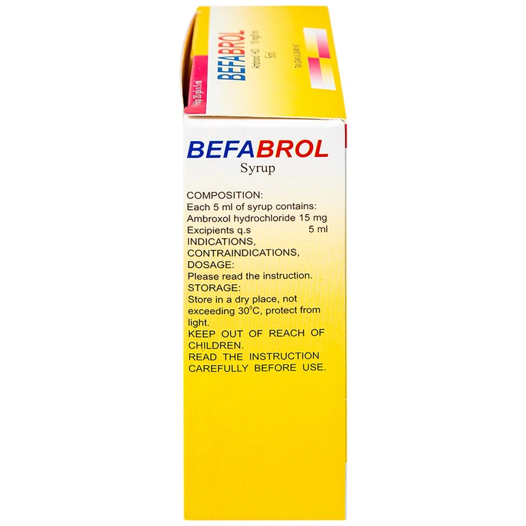 Siro Befabrol 15mg Bepharco tiêu chất nhầy đường hô hấp (20 gói x 5ml)