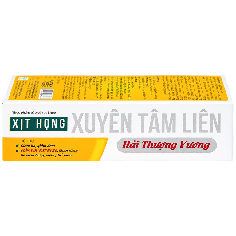 Xịt họng Xuyên Tâm Liên Hải Thượng Vương hỗ trợ giảm ho, giảm đờm, giảm đau rát họng, khàn tiếng (30ml)