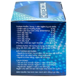 Viên ngậm Hotexcol Dân Khang hỗ trợ thanh họng, giảm ho (10 vỉ x 4 viên)