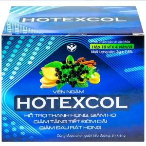 Viên ngậm Hotexcol Dân Khang hỗ trợ thanh họng, giảm ho (10 vỉ x 4 viên)