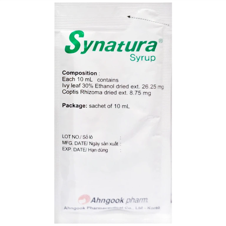 Siro Synatura Ahngook điều trị điều trị nhiễm khuẩn hô hấp, viêm phế quản (78 gói)