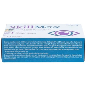 Viên uống SkillMax OCAVILL hỗ trợ tăng cường thị lực, cải thiện các triệu chứng khô mắt (3 vỉ x 10 viên)