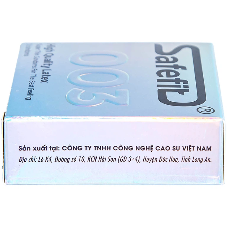 Bao cao su Safefit 003 S52 siêu mỏng, không gây dị ứng, nhiều chất bôi trơn (3 cái)