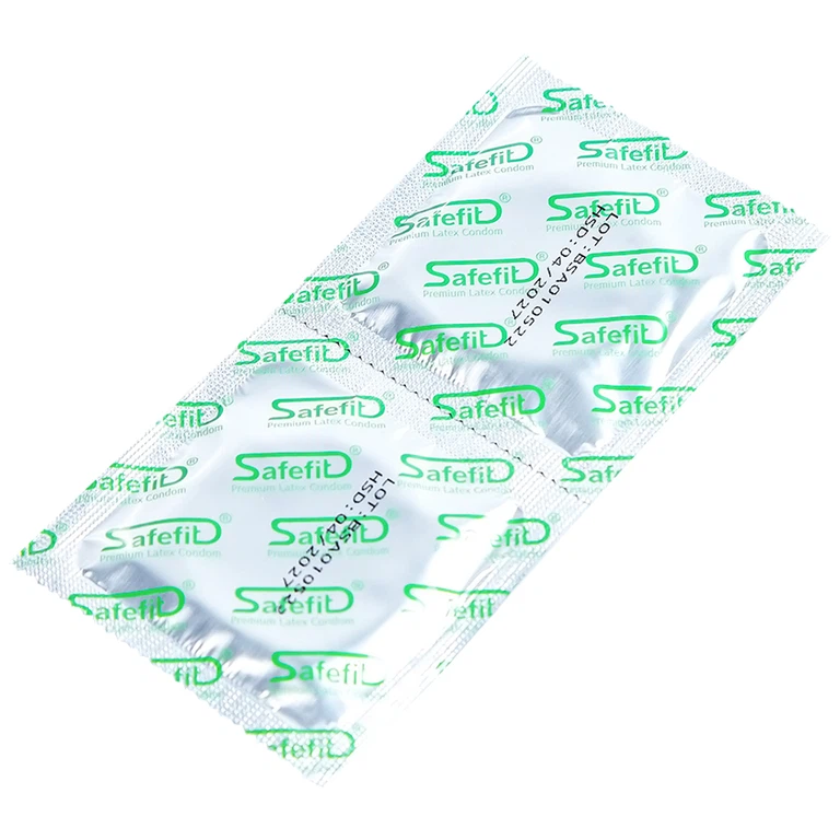 Bao cao su Safefit 003 S52 siêu mỏng, không gây kích ứng, có chất bôi trơn (12 cái)