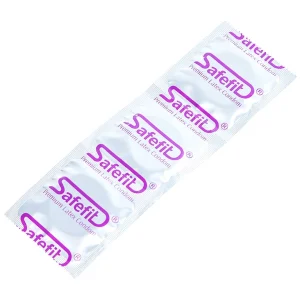 Bao cao su Safefit Freezer Max S52 chứa nhiều gel làm mát, kéo dài thời gian quan hệ (3 cái)