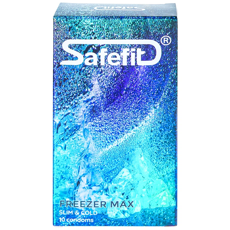 Bao cao su Safefit Freezer Max S52 chứa nhiều gel làm mát, kéo dài thời gian (10 cái)