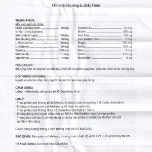 Viên uống Hair Plus Doppelherz Aktiv bổ sung vitamin và khoáng chất (2 vỉ x 15 viên)