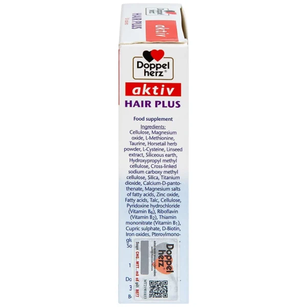 Viên uống Hair Plus Doppelherz Aktiv bổ sung vitamin và khoáng chất (2 vỉ x 15 viên)