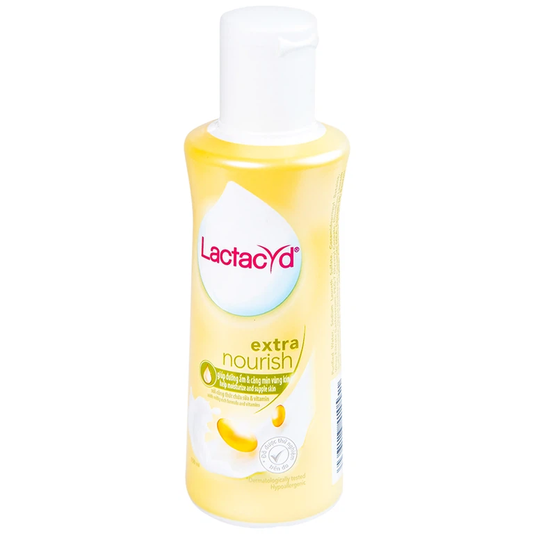 Dung dịch vệ sinh phụ nữ Lactacyd Extra Nouris hỗ trợ làm sạch nhẹ nhàng vùng kín, ngăn nhiễm khuẩn (150ml)