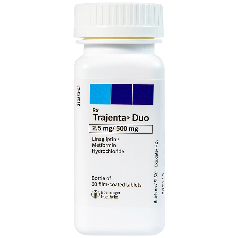 Thuốc Trajenta Duo 2.5mg/500mg Boehringer điều trị đái tháo đường típ 2 (60 viên)