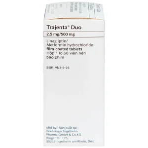 Thuốc Trajenta Duo 2.5mg/500mg Boehringer điều trị đái tháo đường típ 2 (60 viên)