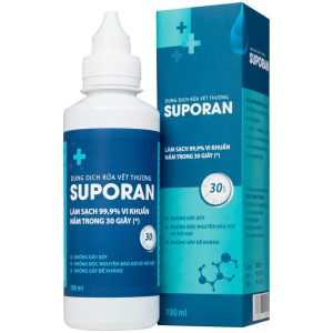 Dung dịch rửa vết thương Suporan 190ml CZ Pharma rửa sạch vết thương bên ngoài da