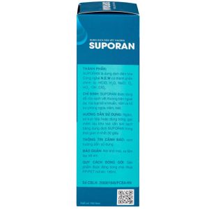 Dung dịch rửa vết thương Suporan 190ml CZ Pharma rửa sạch vết thương bên ngoài da