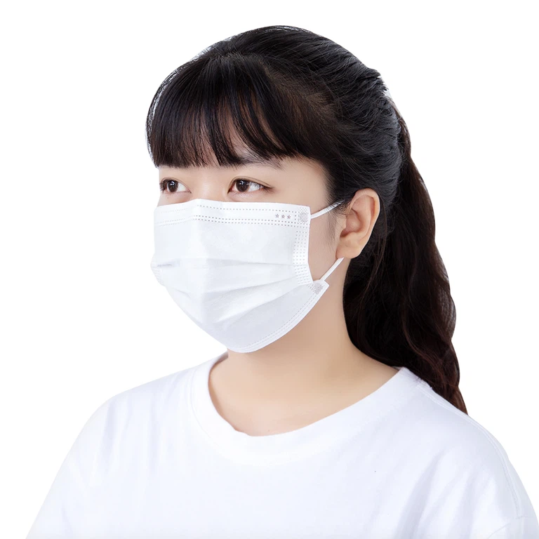 Khẩu trang y tế KJ Mask màu trắng 4 lớp hỗ trợ ngăn khói, bụi, kháng khuẩn (50 cái)