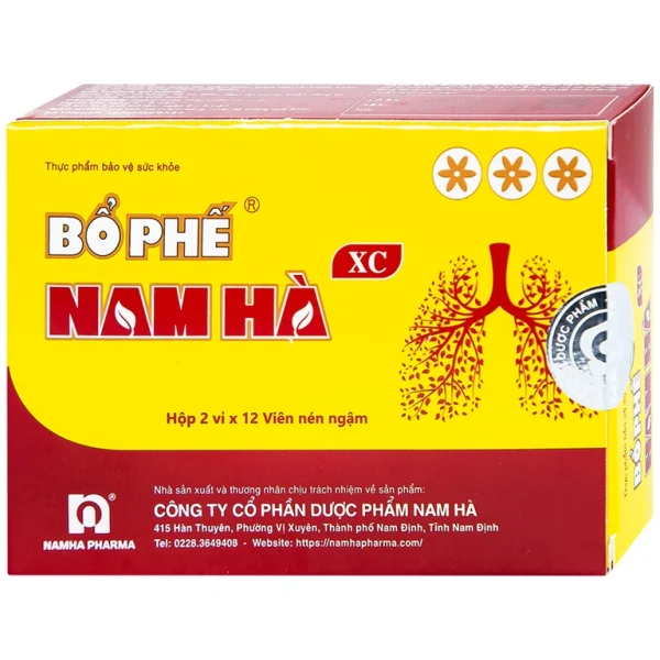 Viên ngậm Bổ Phế Nam Hà XC giảm ho, giảm đờm, đau rát họng (125ml)