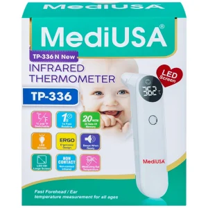 Nhiệt kế hồng ngoại MediUSA TP-336 đo không chạm, cho kết quả nhanh trong 3 giây