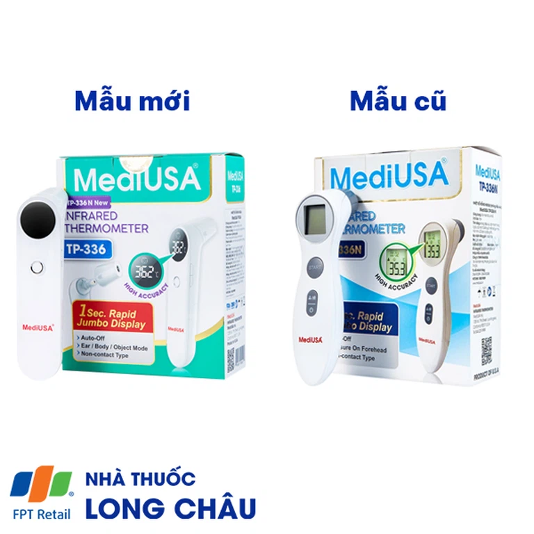 Nhiệt kế hồng ngoại MediUSA TP-336 đo không chạm, cho kết quả nhanh trong 3 giây