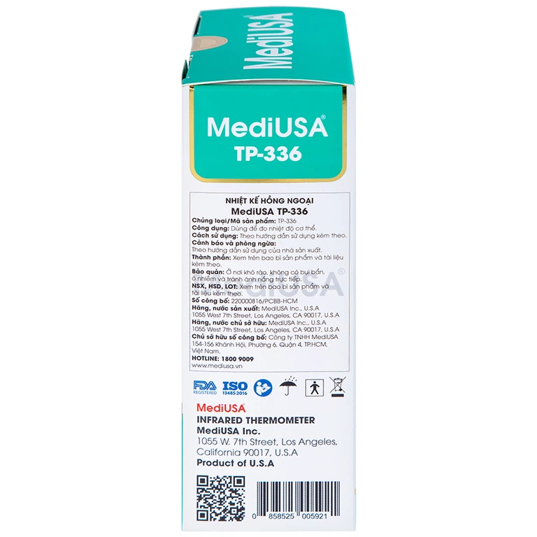 Nhiệt kế hồng ngoại MediUSA TP-336 đo không chạm, cho kết quả nhanh trong 3 giây