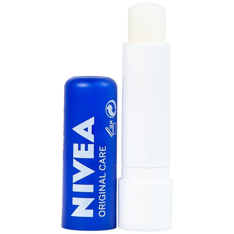 Son dưỡng ẩm Nivea Original Care dưỡng và duy trì độ ẩm cho môi (4.8g)