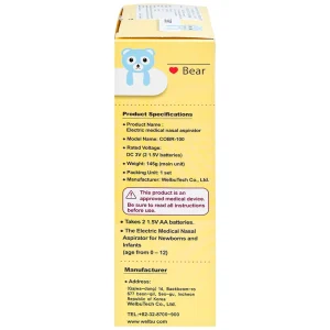 Máy hút mũi điện tử Co-Clean Bear COBR-100 giúp vệ sinh mũi một cách nhanh chóng và hiệu quả