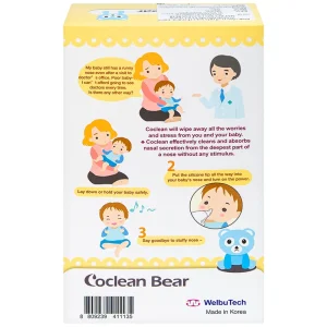 Máy hút mũi điện tử Co-Clean Bear COBR-100 giúp vệ sinh mũi một cách nhanh chóng và hiệu quả