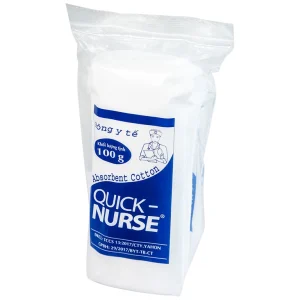 Bông y tế Quick Nurse (100g) dùng cho vết thương ngoài da, sát trùng, vệ sinh cho bé