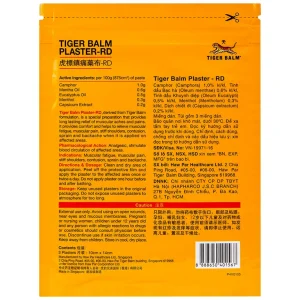 Miếng dán Tiger Balm Plaster - RD Haw Par giảm mỏi cơ, đau và nhức cơ (10cm x 14cm)