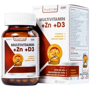 Viên uống Multivitamin +Zn +D3 Royal Care hỗ trợ tăng cường sức khỏe, nâng cao sức đề kháng (60 viên)