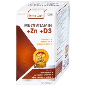 Viên uống Multivitamin +Zn +D3 Royal Care hỗ trợ tăng cường sức khỏe, nâng cao sức đề kháng (60 viên)