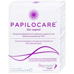 Gel đặt âm đạo Papilocare Gel Vaginal 5ml hỗ trợ đào thải HPV (7 tuýp)