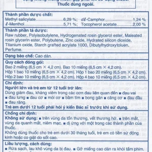 Cao dán Salonpas Hisamitsu giảm đau vai, đau lưng, đau cơ (24 gói x 10 miếng)