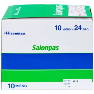 Cao dán Salonpas Hisamitsu giảm đau vai, đau lưng, đau cơ (24 gói x 10 miếng)