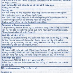 Cao dán Salonpas Hisamitsu giảm đau vai, đau lưng, đau cơ (24 gói x 10 miếng)