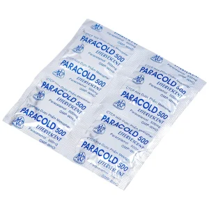 Viên sủi Paracold 500 Effervescent Mekophar giảm đau thần kinh, đau đầu, đau khớp (4 vỉ x 4 viên)