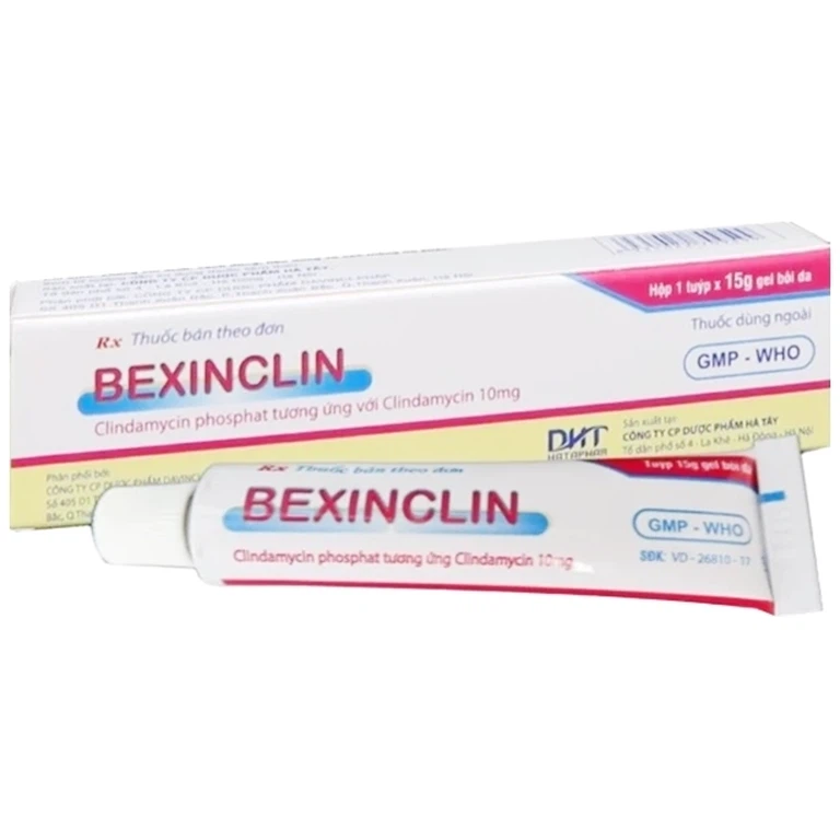 Thuốc bôi da Bexinclin 15g Hataphar điều trị tình trạng mụn trứng cá