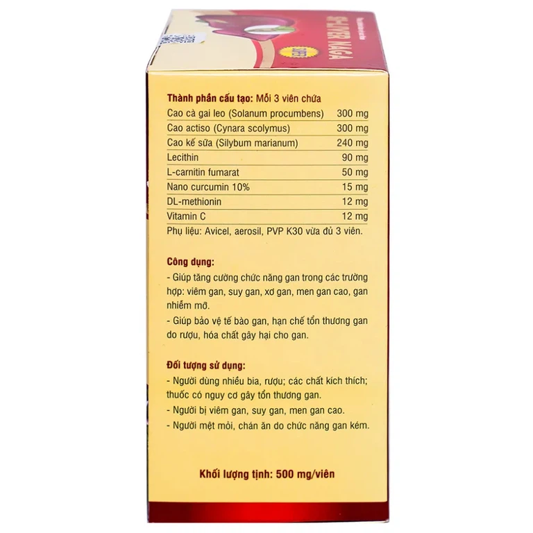 Viên uống Si-Liver Naga Vesta giúp tăng cường miễn dịch, phục hồi và bảo vệ gan (60 viên)