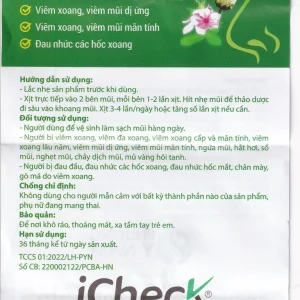 Dung dịch xịt mũi xoang Hải Đằng làm sạch sâu, rửa trôi dịch nhầy, bụi bẩn trong mũi (15ml)