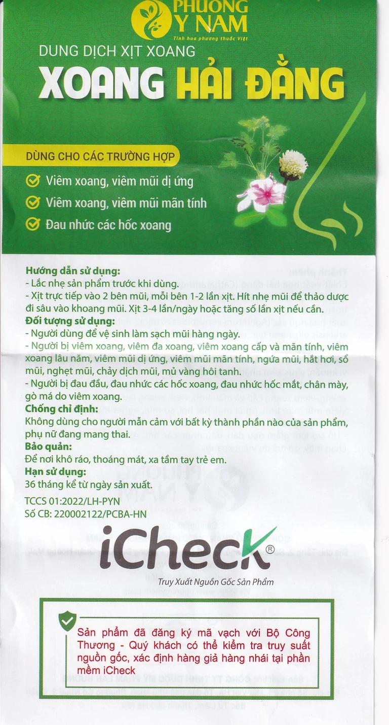 Dung dịch xịt mũi xoang Hải Đằng làm sạch sâu, rửa trôi dịch nhầy, bụi bẩn trong mũi (15ml)