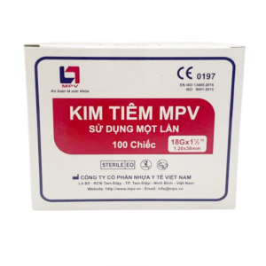 Kim tiêm MPV 18g sử dụng 1 lần, được khử trùng bằng khí E.O (100 chiếc)
