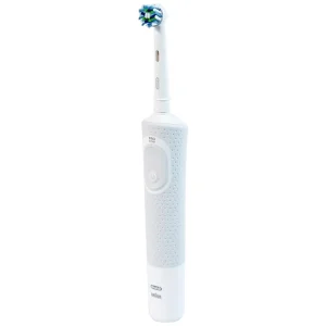 Bàn chải đánh răng điện Oral-B Vitality CrossAction White D100.413.1 loại bỏ được mảng bám và vết ố trên răng