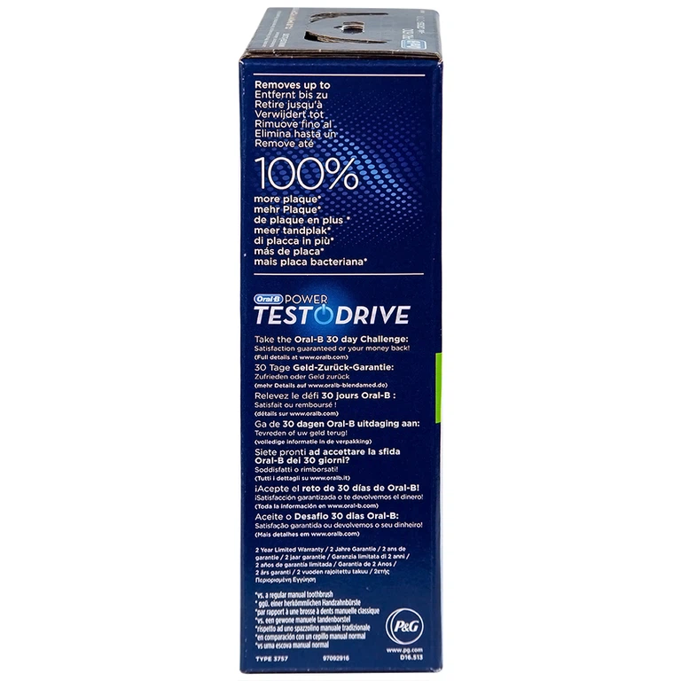 Bàn chải đánh răng điện Oral-B Pro600 D16.513 loại bỏ các mảng bám, làm sạch răng và khoang miệng cho người lớn