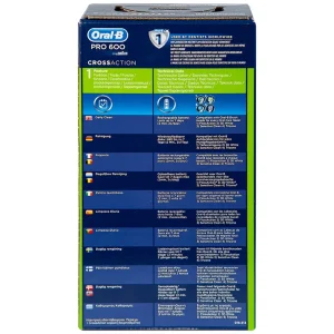 Bàn chải đánh răng điện Oral-B Pro600 D16.513 loại bỏ các mảng bám, làm sạch răng và khoang miệng cho người lớn