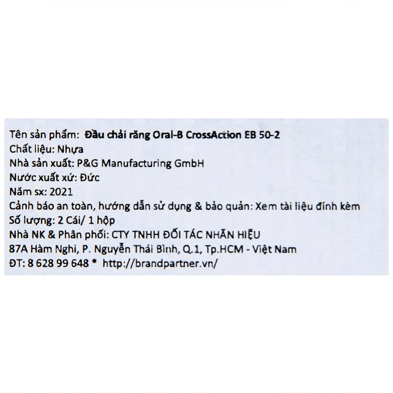 Đầu chải răng Oral-B CrossAction EB 50-2