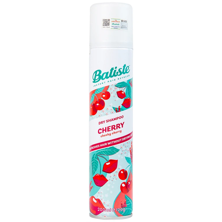 Dầu gội khô Batiste hương anh đào Dry Shampoo Fruity And Cheeky Cherry (200ml)